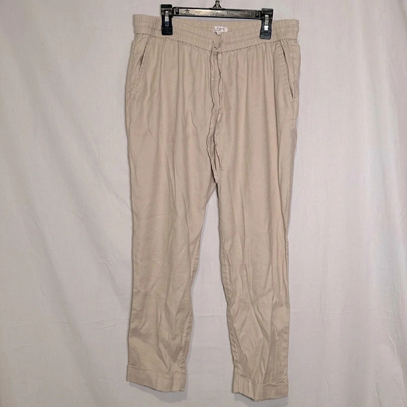 NWOT light tan / cream / beige / khaki Loft linen blend pants size xs - Picture 1 of 4